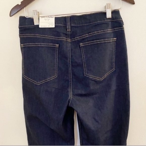 Savi Parker Maternity Jeans Size 29 NEW Dark Blue Wash Low Panel Stretch Waist - Picture 6 of 8
